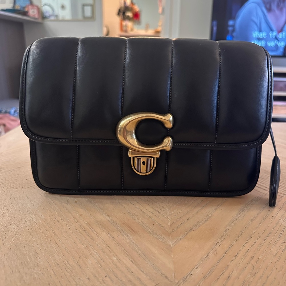COACH retail quilted studio bag
